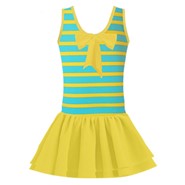 Yellow Stripy Children Swimsuit, Bikini, Swimwear